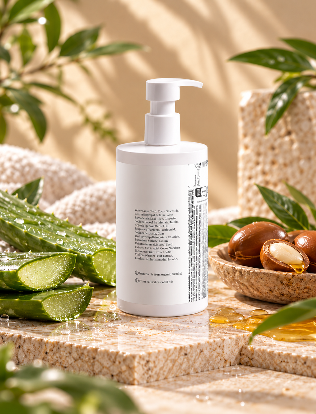 Romane Hair Curly Hair Shampoo, ingredients label