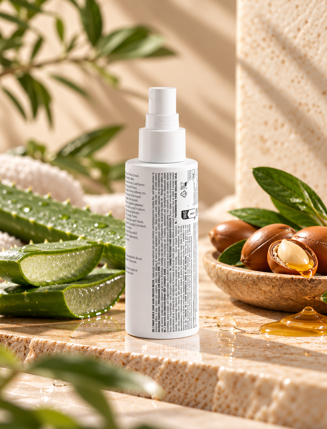 Romane Hair Anti-frizz Curly Hair Texture Mist, back label